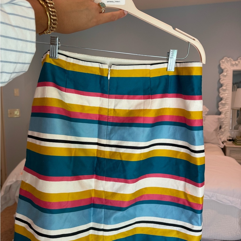 LOFT Multicolor Striped Pencil Skirt - Picture 6 of 7